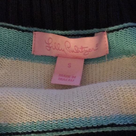 Lilly Pulitzer Nautical stripe poncho Jacket - Picture 3 of 3